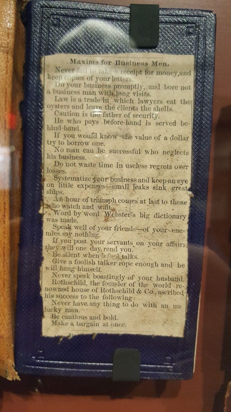 Fred Harvey’s Maxims