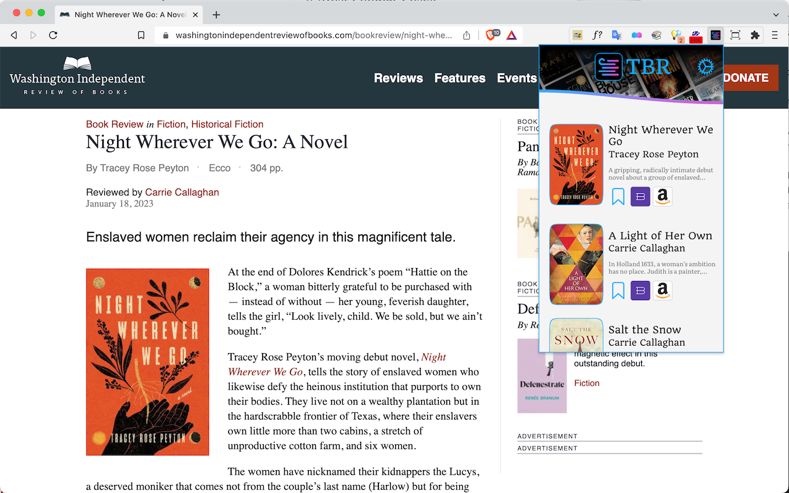 TBR Chrome Extension